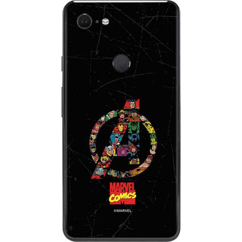 Marvel Classic Comics Avengers Logo Google Pixel 3 XL Skin